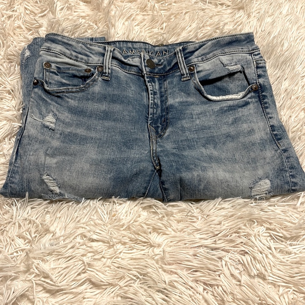 Light wash ripped jeans